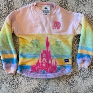 Disney Pink and Yellow Castle Kids Sweatshirt